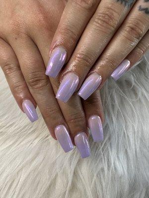 Ombré with chrome