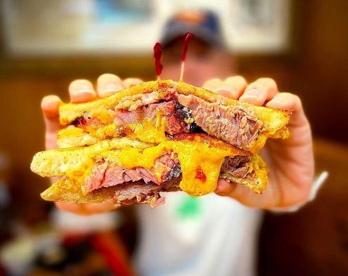 Brisket n' cheese sandwich!