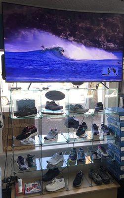 A great selection of running and walking shoes. Brooks, Hoka One One, and New Balance. And a beautiful ocean view!