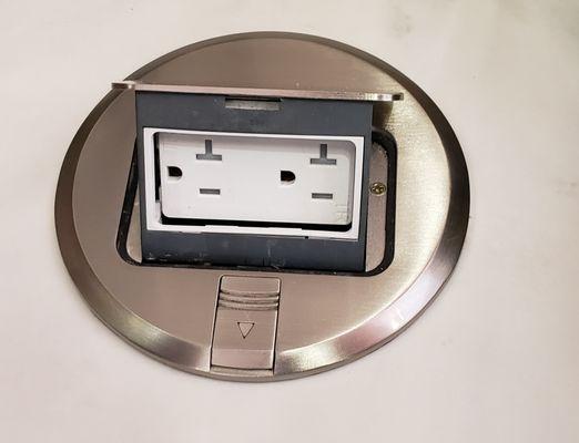 Charging station in the table