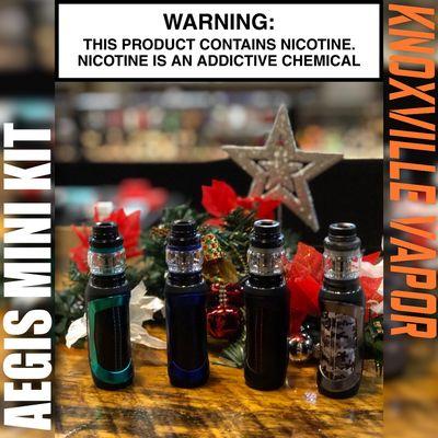 AEGIS MINI KIT!
#knoxvillevapor #TSFA #LeadByExample #VTA #No2Minors #christmas #giftcards