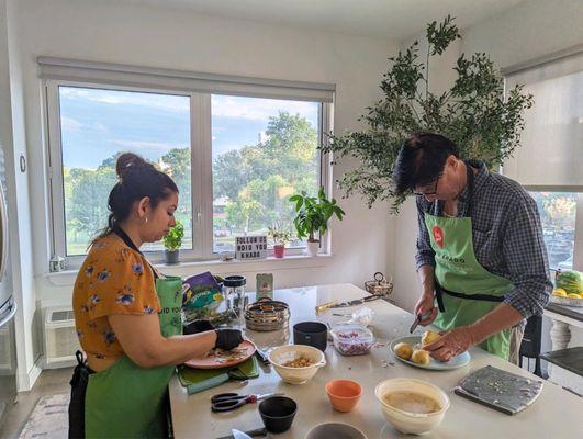 Chef Raina teaching Authentic Indian Food