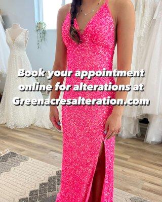 Prom dress alterations