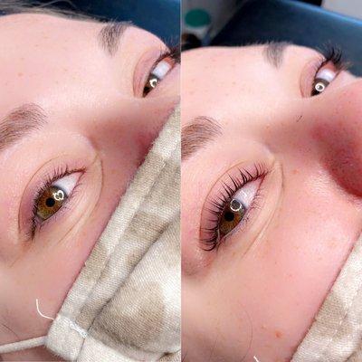 Lash lift and tint