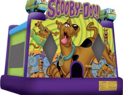 Scooby sop bounce house with wall climb and slide