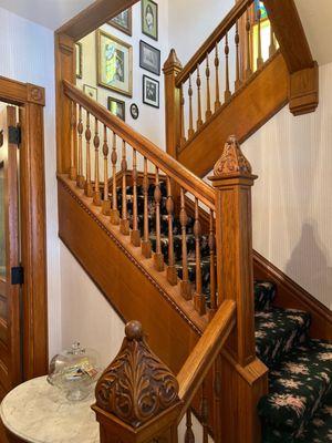 Soaring staircase to the Hutchinson Suite and North Star Suite