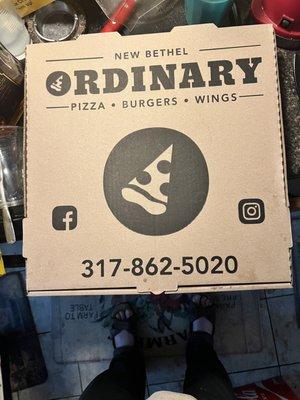 New Bethel Ordinary carryout pizza box