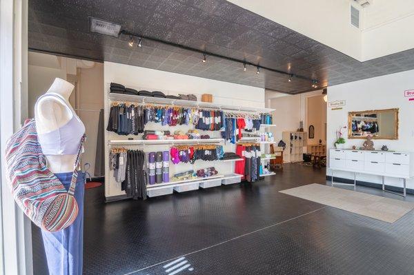 Our boutique has the clothes and gear you need for hot yoga.