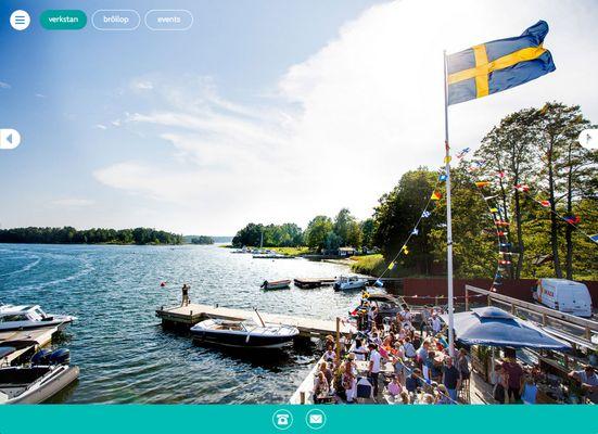 Website for restaurant Motorverkstan in Stockholm.