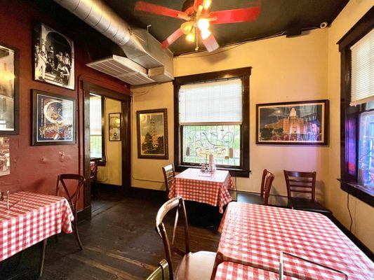 Indoor dining space.