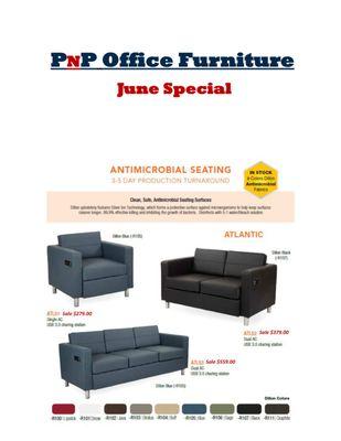 Safe & Clean Seating for Your Office or Home Combat the spread of germs with antimicrobial treated seating.