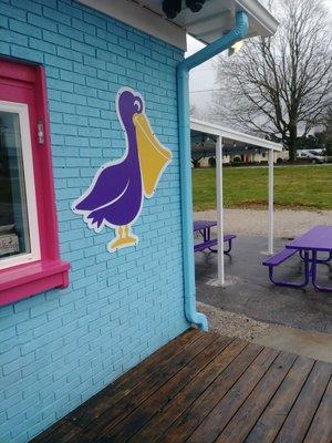 Purple Pelican logo is adorable!