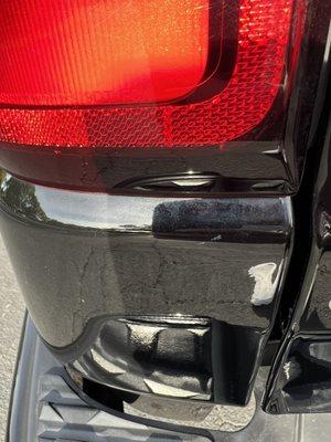 Ceramic and or compound below tail light