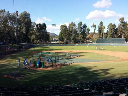 At the batting cage