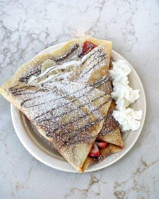 Strawberry banana crepe