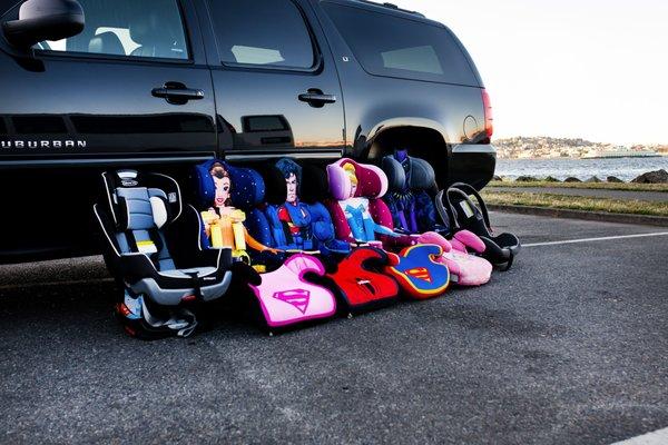 We provide clean, safe car seats that are not expired and have never been in an accident