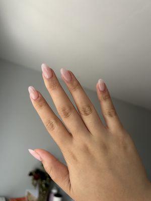 Gel acrylic with bubble gum by Marilyn