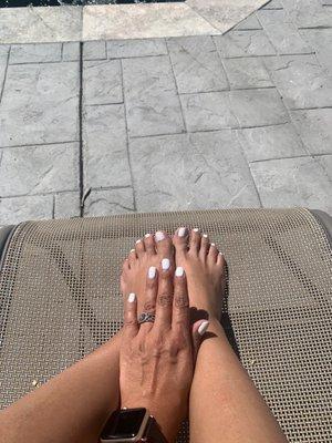 Got a gel mani, and deluxe pedicure.