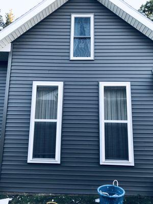 Window Wrapping, New Soffits, new Vinyl Siding