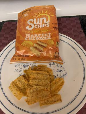 Sun Chips Harvest Cheddar.