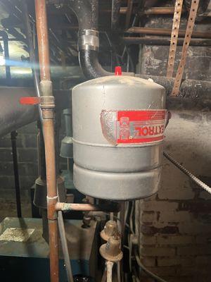 Damaged expansion tank