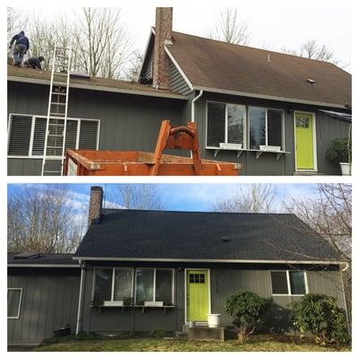 Before/After Skyline Roofing. So much better!!!