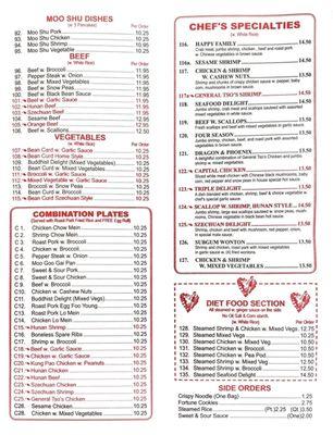 Menu - Combos & Specialties