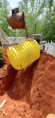 Septic tank install.