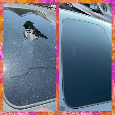 Before and after of my sunroof