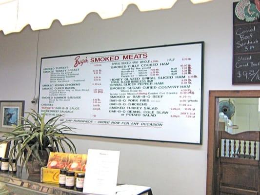 One of the three menu boards