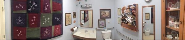 Men's bathroom. Feels like someone's home. Very nice!