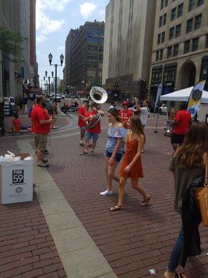 Band playing! Yay Indiana Grown...