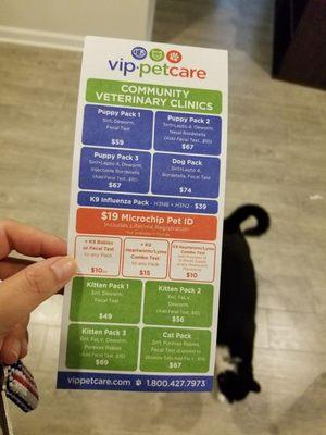 They have vip pet care here  on certain days