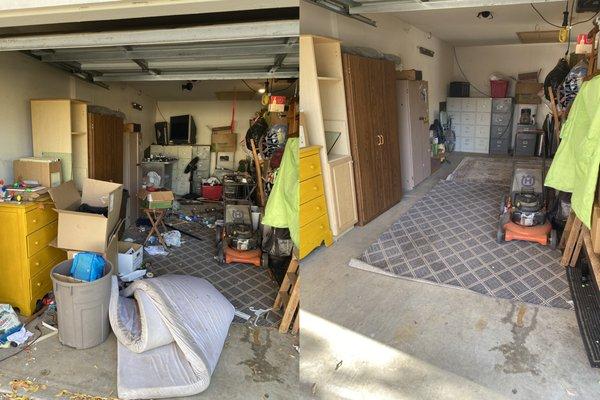 Garage Clean out Folsom Ca! Another happy junk removal customer