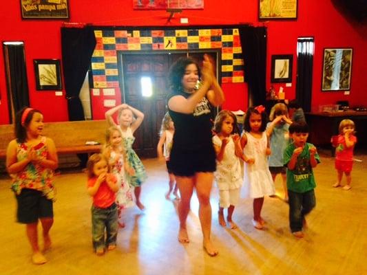 Youth Salsa class taught by Melissa