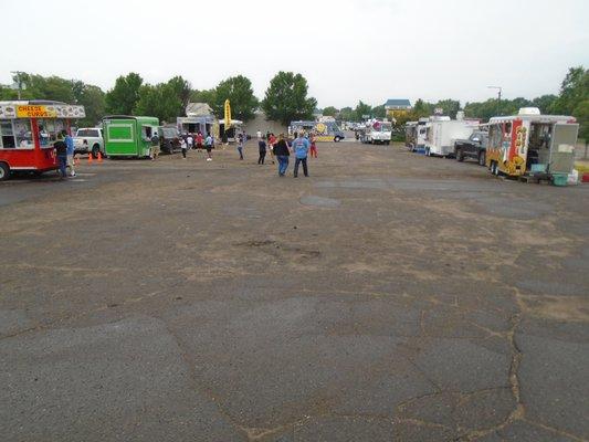 A view of all the other food trucks while I wait for my food - at 1530 White Bear Avenue.