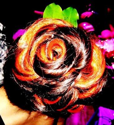 Rose inspired hair up-do