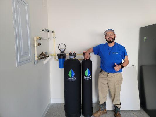 Installed the Enivro Whole House Water Filter with Salt-Free Conditioning for one of our loyal customers