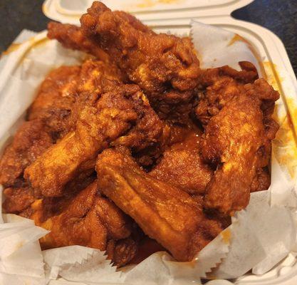 Wings. Best in Area. Ask for Sauce on side so they stay crispy until you get home.