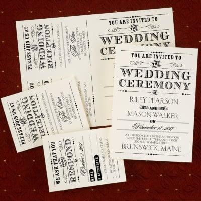 Nuptial Necessities offers all styles of invitations.