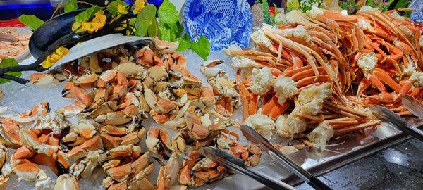 Stone crabs and snow crabs