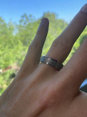 Meteorite Tungsten Wedding Band