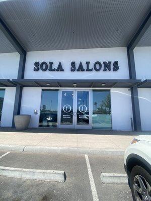 Outside of building. LK Studio is located inside Sola Salons