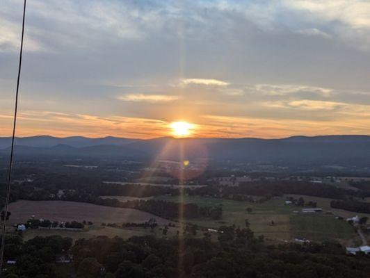 Sunset while in the balloon.