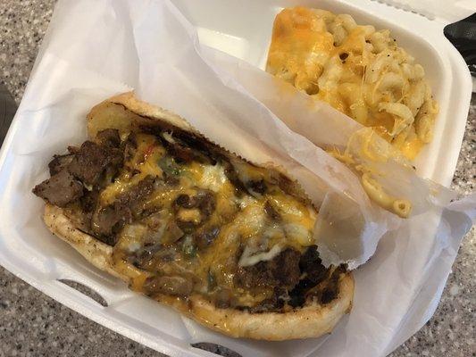 Both the Philly cheese steak & mac and cheese were delicious!