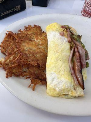 Denver Omelet with hash browns