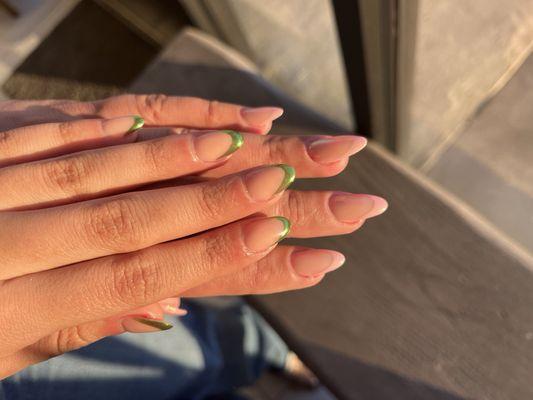 Chrome French nails