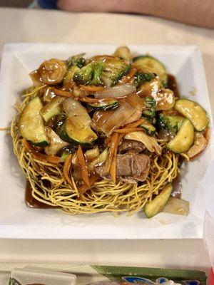 Pork with Egg Noodle Soup