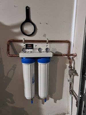 2 Stage, Sentry brand whole house  water filter.