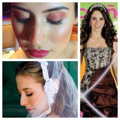 Lash Extensions (top left) and event makeup by Margaret Ramos